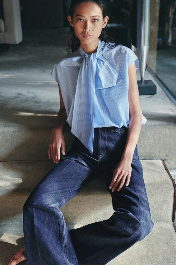 ZW COLLECTION STRIPED SHIRT WITH TIES | Zara US