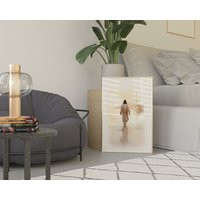 Jesus Walking On Water Poster By Wallency - Watercolor Wall Art, Christian Printable Boho Bible Gift Optional Frame | Etsy (US)