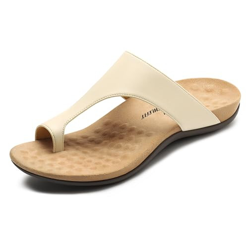 Athlefit Orthopedic Sandals for Women Arch Support Flip Flops Comfortable Walking Orthotic Thong ... | Amazon (US)