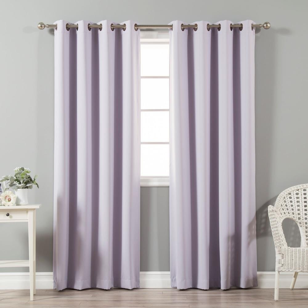 Best Home Fashion 63-in Lilac Polyester Blackout Grommet Curtain Panel Pair Lowes.com | Lowe's