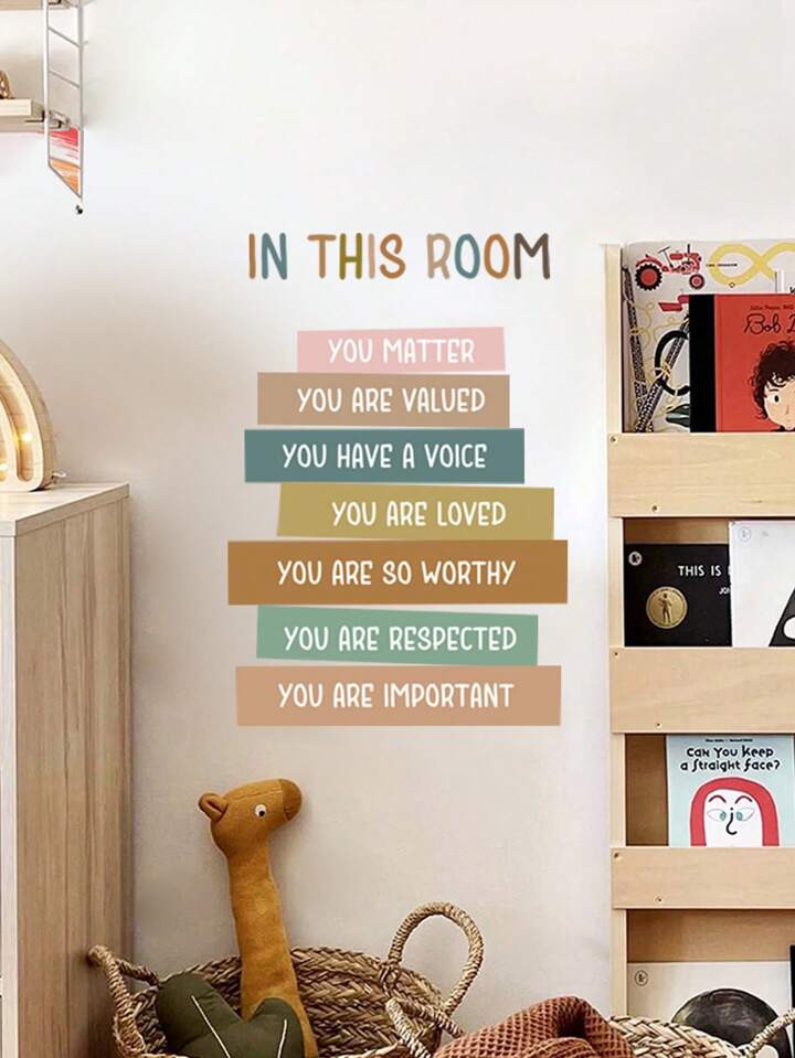 1pc In This Room You Matter You Are Loved Poster Canvas Prints Painting Nursery Classroom Positiv... | SHEIN