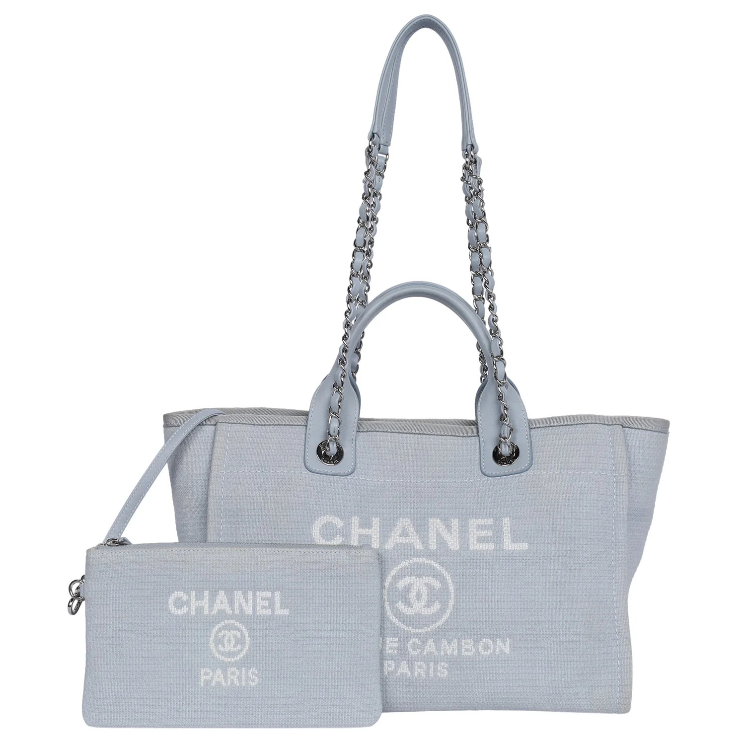 Medium Deauville Tote Baby Blue | The Lady Bag