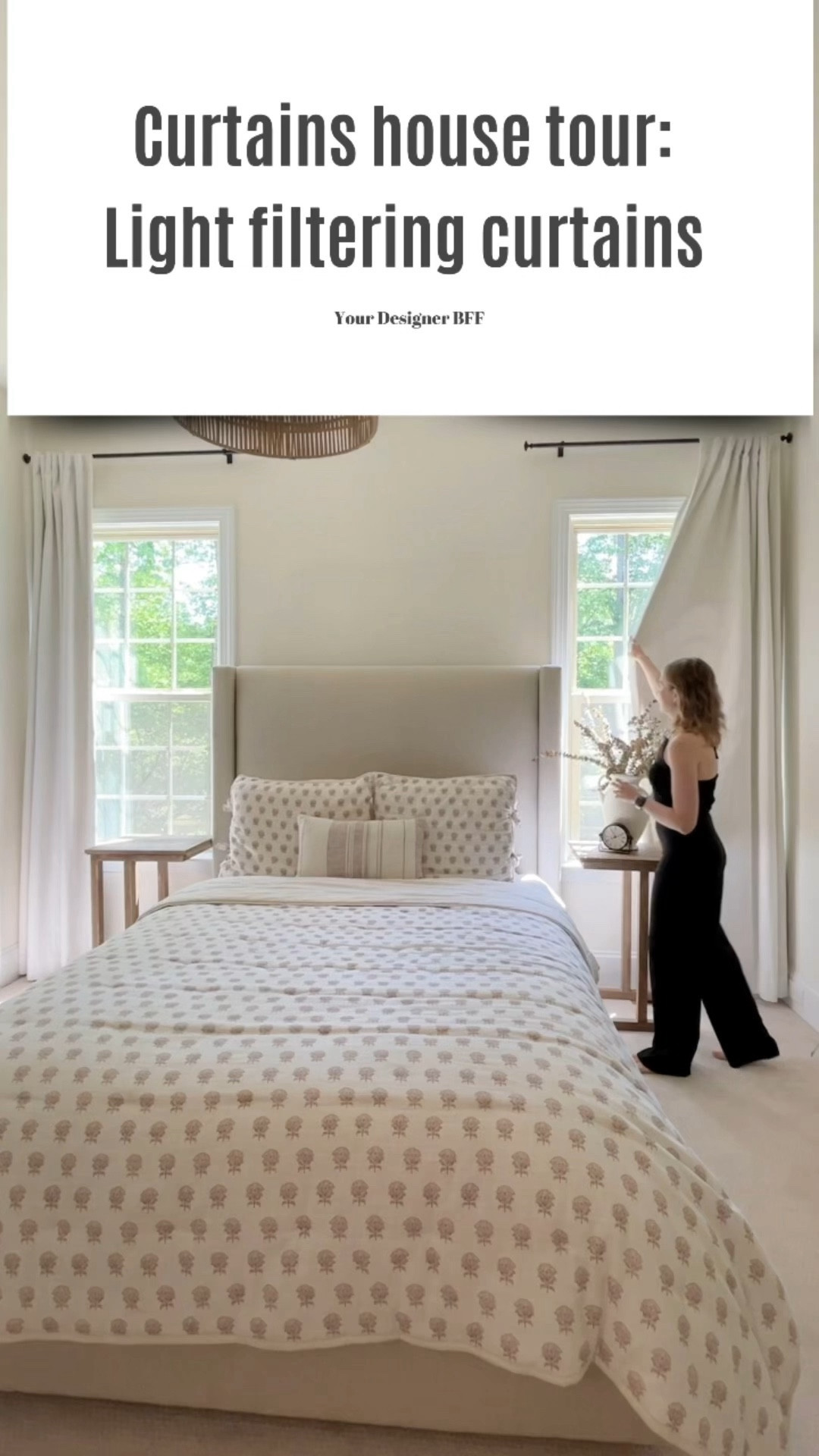 Color: Ivory
50 w x 108 in h for 10 ft ceiling
Lining: Light Filtering 
Curtains light filtering pottery barn bedroom bed night stand storage bed 


#LTKVideo #LTKHome