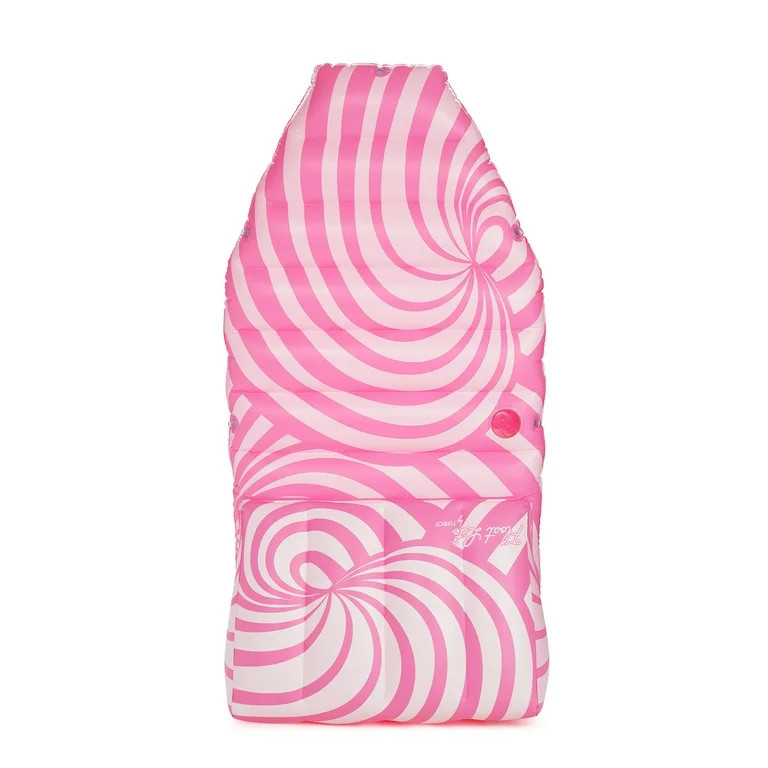 Float Life by Funboy Inflatable Lounger Pool Float, Pink Twist, Oversized 65'', Ergonomic Backres... | Walmart (US)