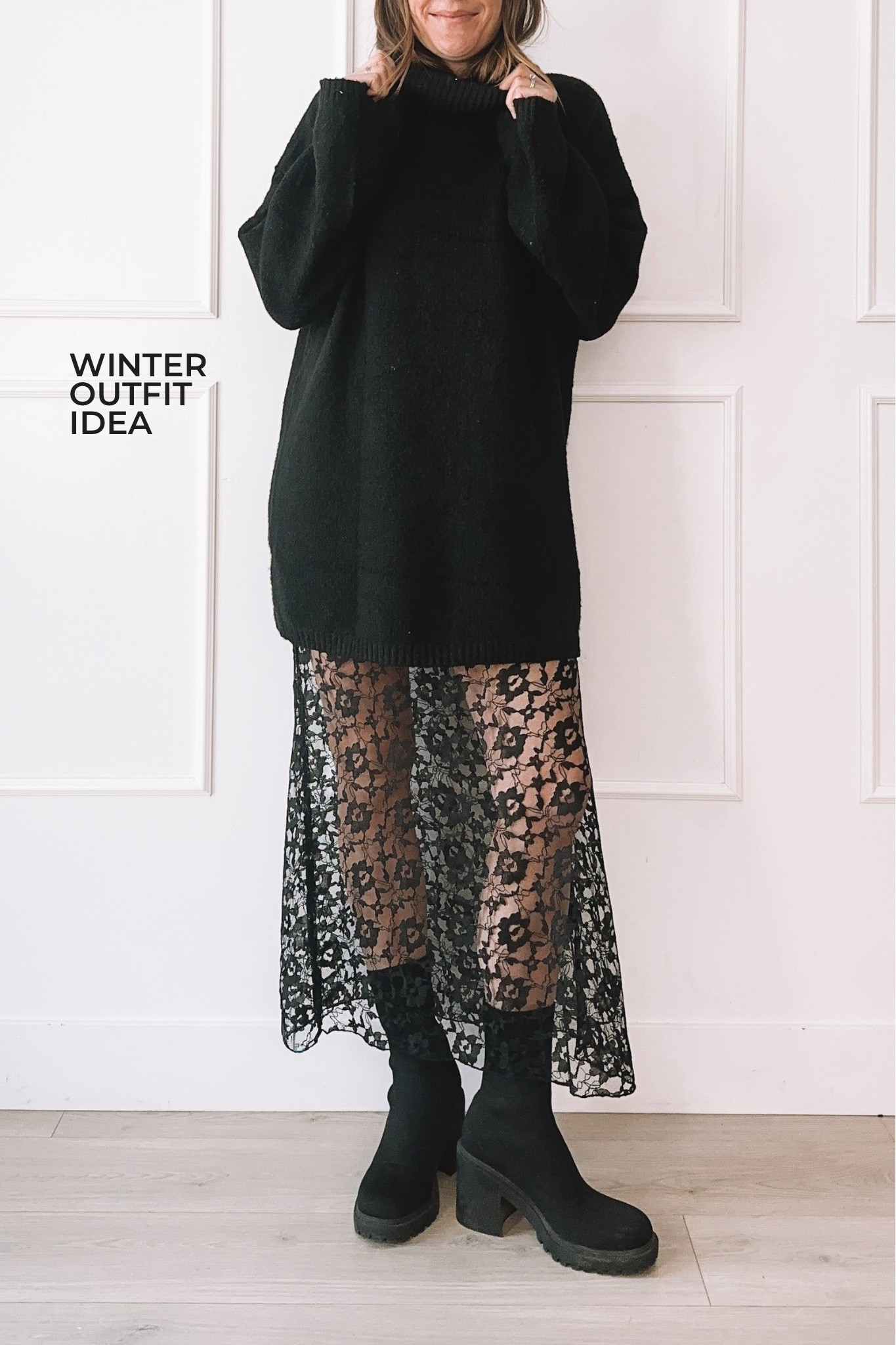Winter outfit idea ❄️
Cozy oversized sweater layered over a lace skirt + chunky boots — obsessed with this mix of soft + edgy.
Everything linked here!

#LTKTall #LTKgrwm #LTKootd