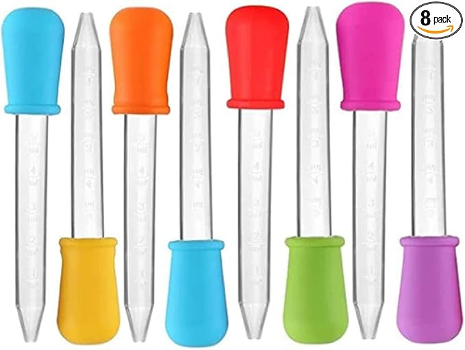 Yiasangly 5ml Liquid Droppers Clear Medicine Silicone and Plastic Pipettes Eye Dropper with Bulb ... | Amazon (US)