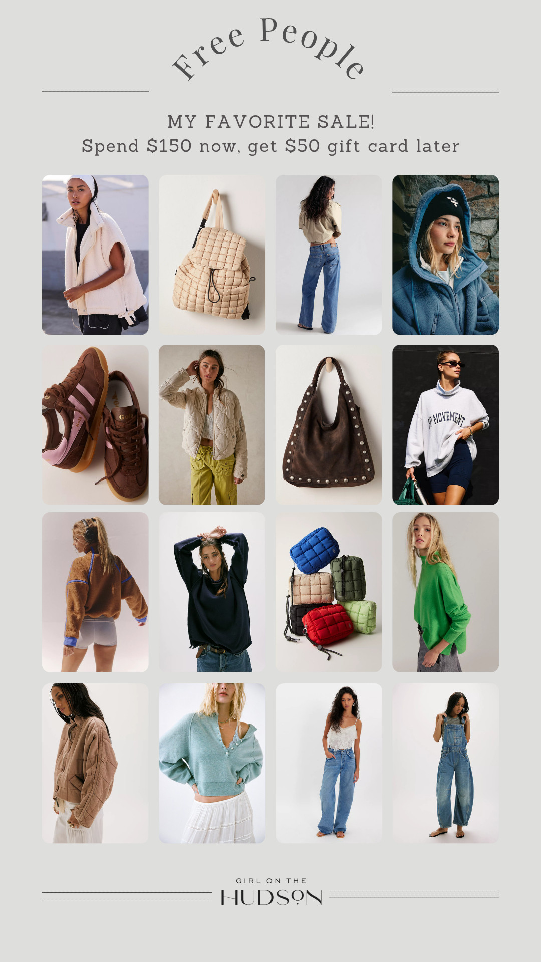 My favorite Free People sale!! Spend $150 now, receive a $50 gift card to spend in a few weeks. Linking best-sellers and some of the items I find myself reaching for nonstop!  

 #LTKgrwm #LTKootd #LTKSaleAlert