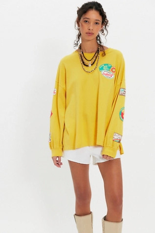 Daydreamer Surf Patched Long Sleeve Tee | Free People (Global - UK&FR Excluded)