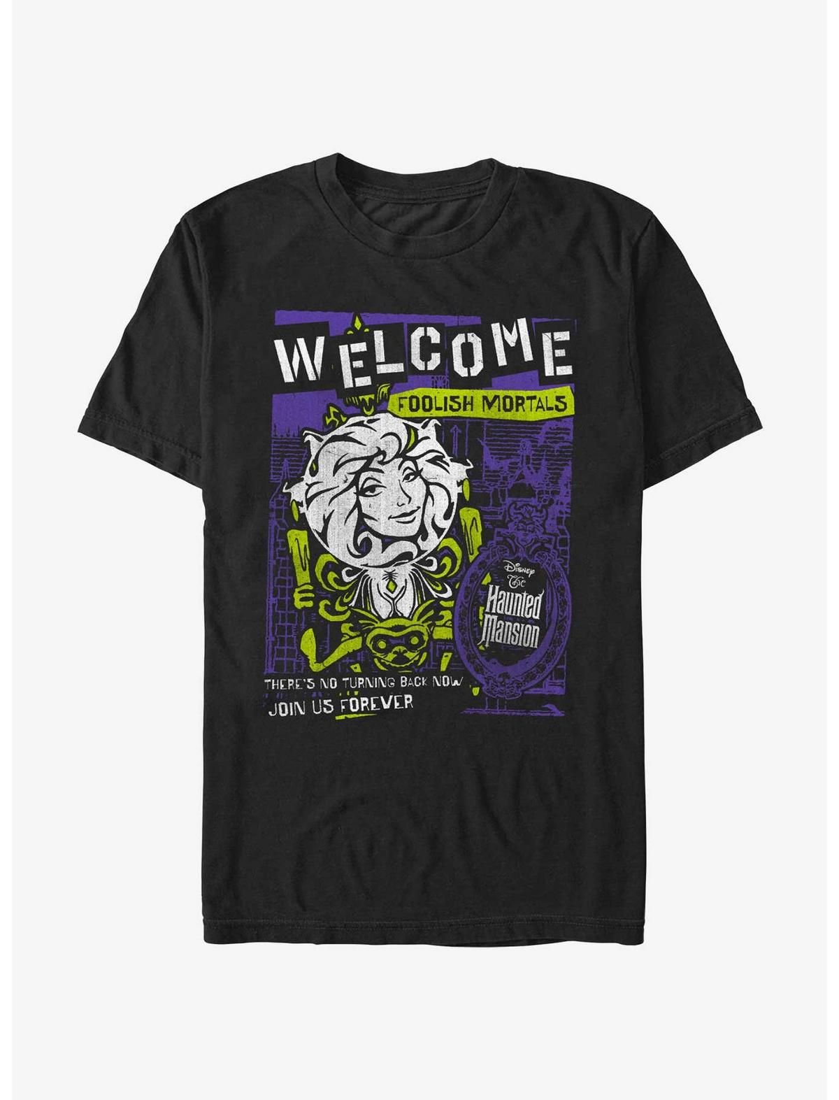 Disney Haunted Mansion Leota Toombs Welcome Poster Extra Soft T-Shirt | Hot Topic | Hot Topic