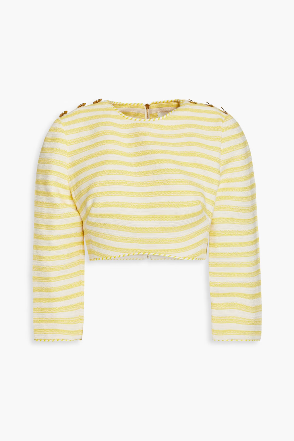 Cropped striped cotton-blend top | The Outnet (UK and Europe)