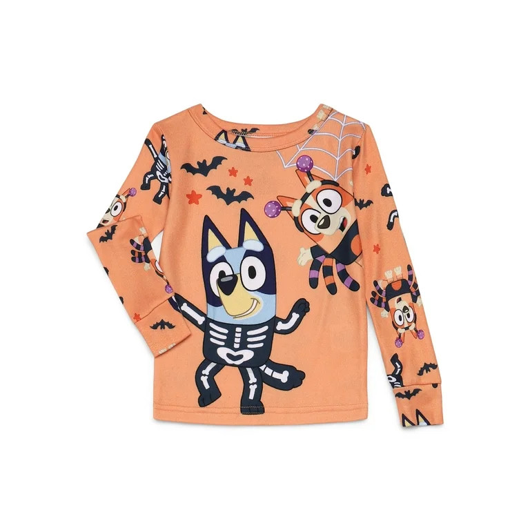 Bluey Toddlers' Halloween Pajama Top and Pants Set, 2-Piece, Sizes 12M-5T | Walmart (US)