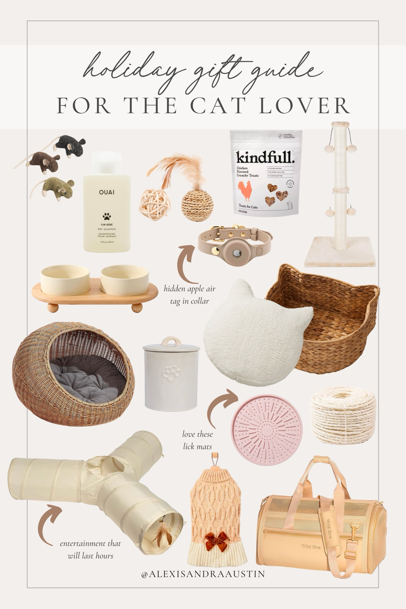 Holiday gift guide for the cat lover! The cutest neutral finds for your pet from essentials to fun accessories 

Gift guide, for the cat lover, neutral pet finds, holiday finds, stocking stuffers, cat toy finds, cat bed, pet treats, found it on Amazon, treat canister, woven pet bed, pet carrier, lick mat, Oaui, car tower, cat collar, food bowl, neutral Christmas, shop the look!

#LTKHoliday #LTKGiftGuide #LTKSeasonal