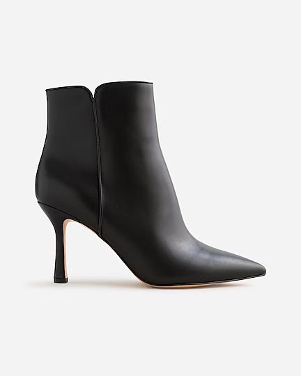 Pointed-toe ankle boots in leather | J.Crew US