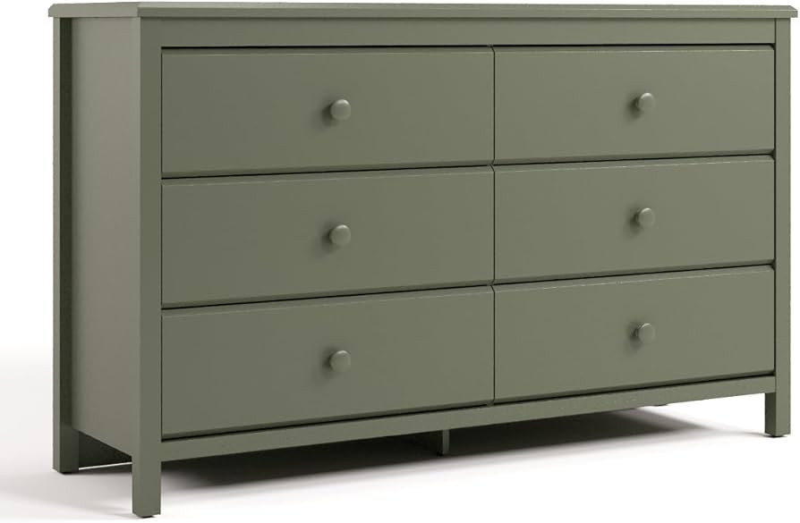 Storkcraft Alpine 6-Drawer Dresser (Olive) – GREENGUARD Gold Certified, Green Dresser for Bedro... | Amazon (US)