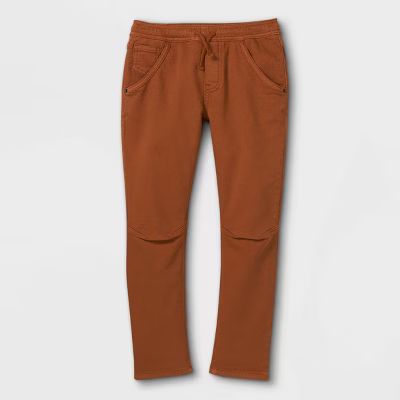 Boys&#39; Super Stretch Pull-On Taper Fit Jeans - Cat &#38; Jack&#8482; Gingerbread Brown 5 | Target