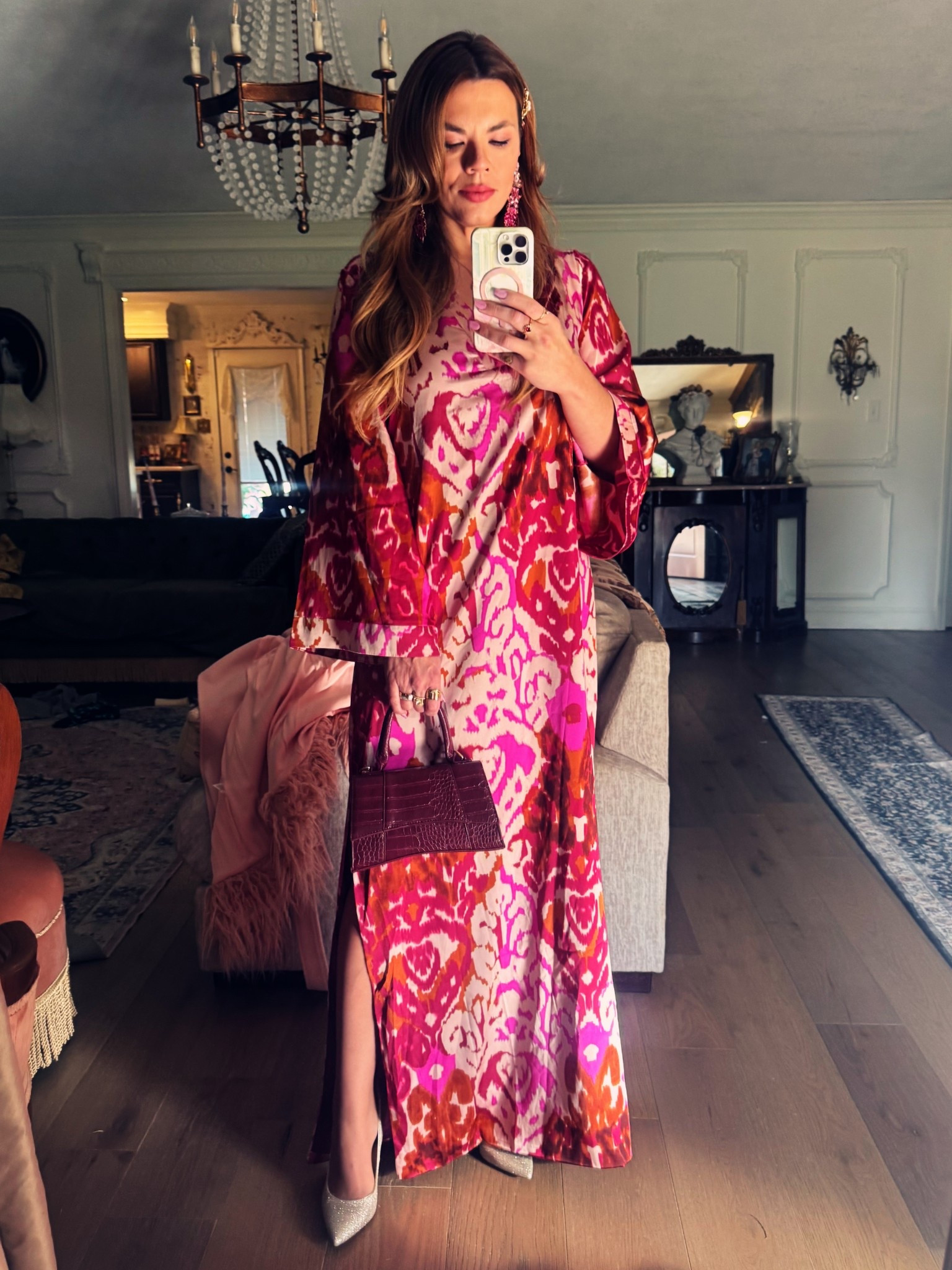 This Kaftan dress isn’t available but I did link a few that I LOVE!! I wore this to church with gold heels and a burgundy bag! Talk about comfort! 

#LTKOver40 #LTKFindsUnder100 #LTKSeasonal