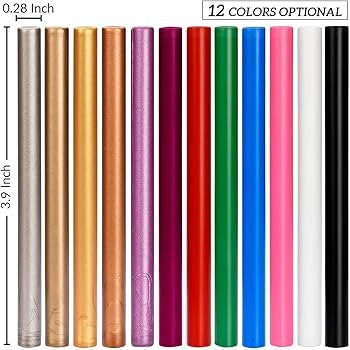 16PCS Mini Glue Gun Wax Seal Sticks for Wax Seal Stamp, Antique Bronze, Great for Wedding Invitat... | Amazon (US)