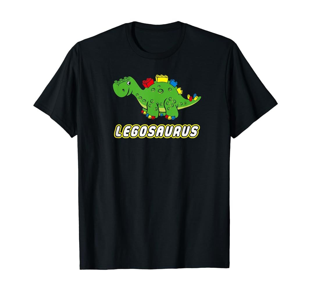 funny dinosaur Legosaurus Legos Saurus dino T-Shirt | Amazon (US)