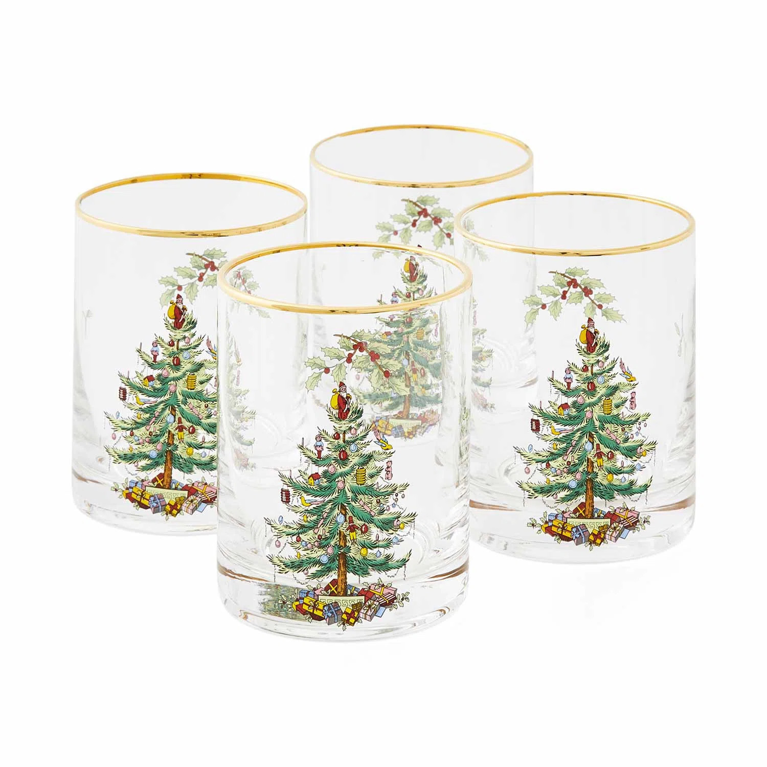 Spode, Christmas Tree - Lowball Glasses (Set of 4) | Wayfair UK