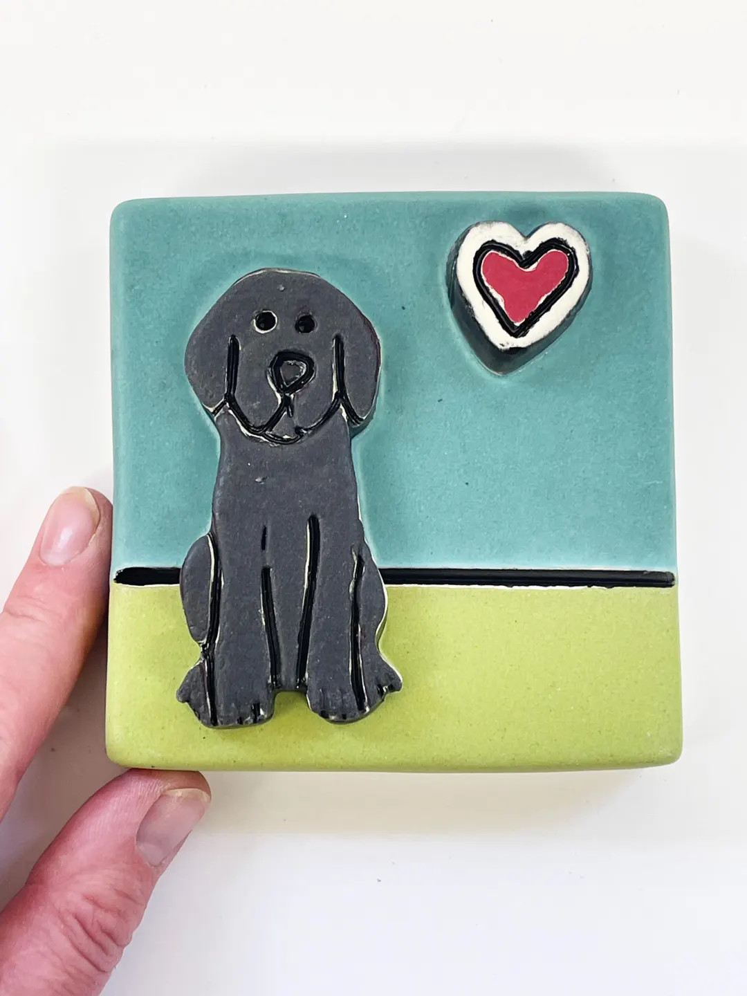Clique Tile - Dog Love - Black Dog - Etsy | Etsy (US)