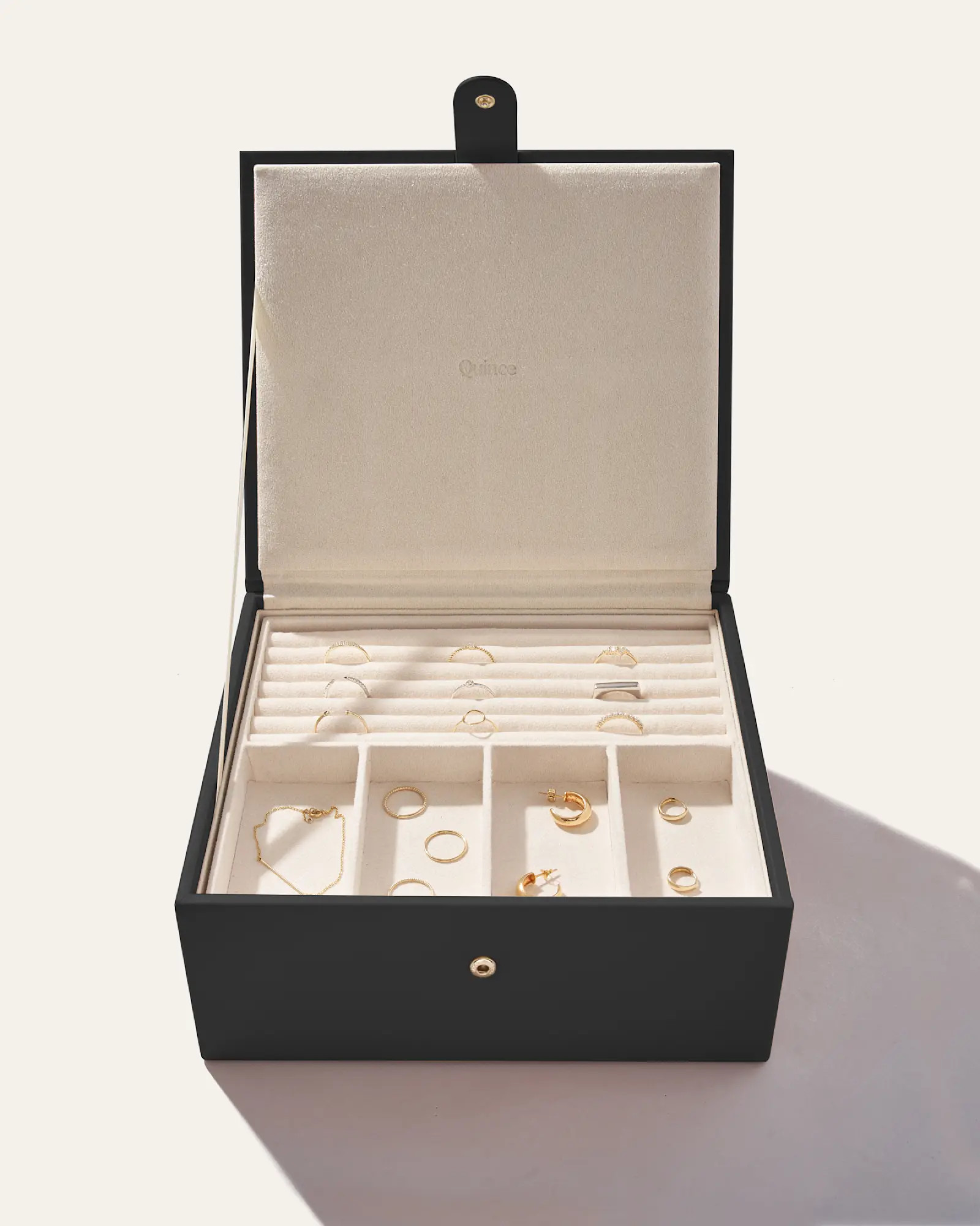 Leather Jewelry Box in Black | Quince