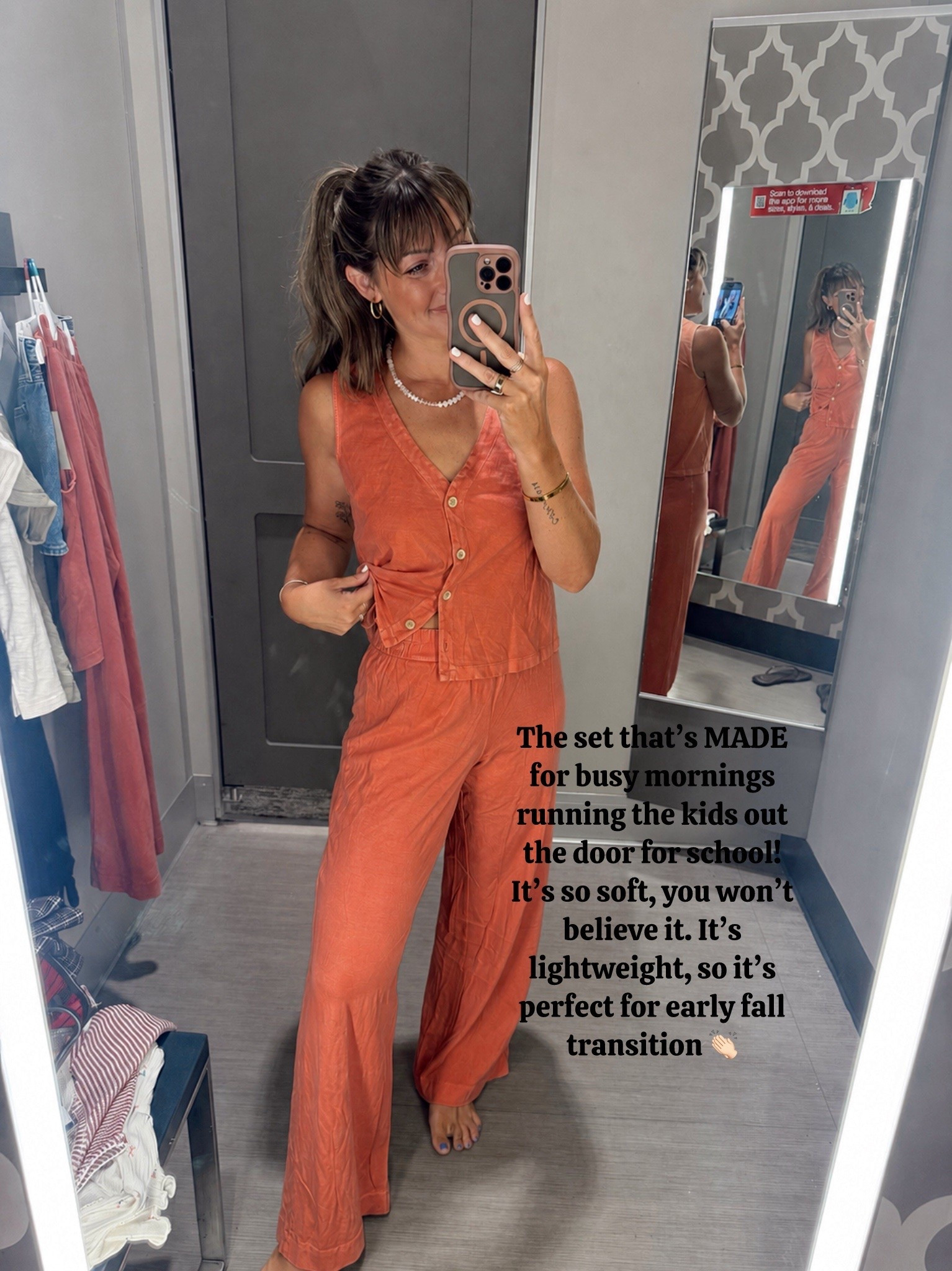 Wearing XS. This set was made for fall transition!! It’s perfect. Sooo soft. Stretchy. High rise. Mix & match!!! The top is cute with jeans too.

Mom outfit
School drop off
Matching set
Target circle 
Target sale 
Early fall transition