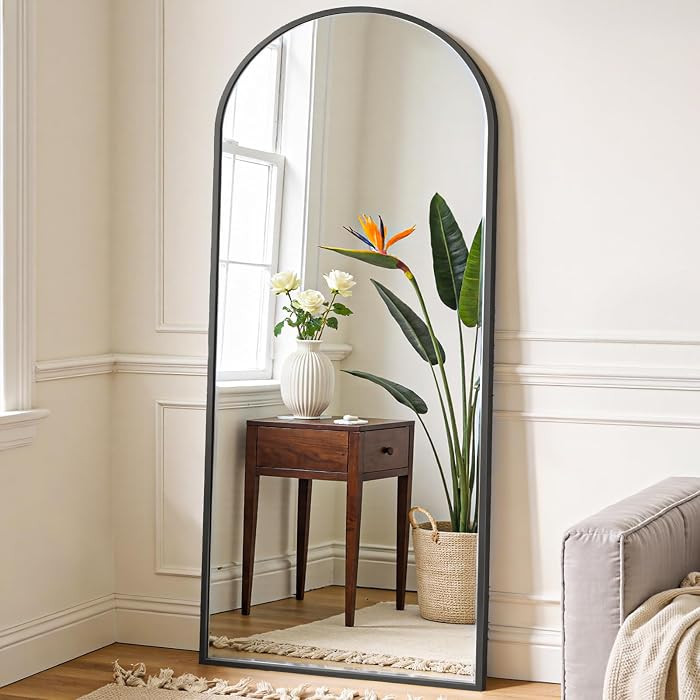 OLIXIS 64"x 21.5" Arched Mirror Full Length, Full Body Mirror with Stand, Hanging or Leaning for ... | Amazon (US)