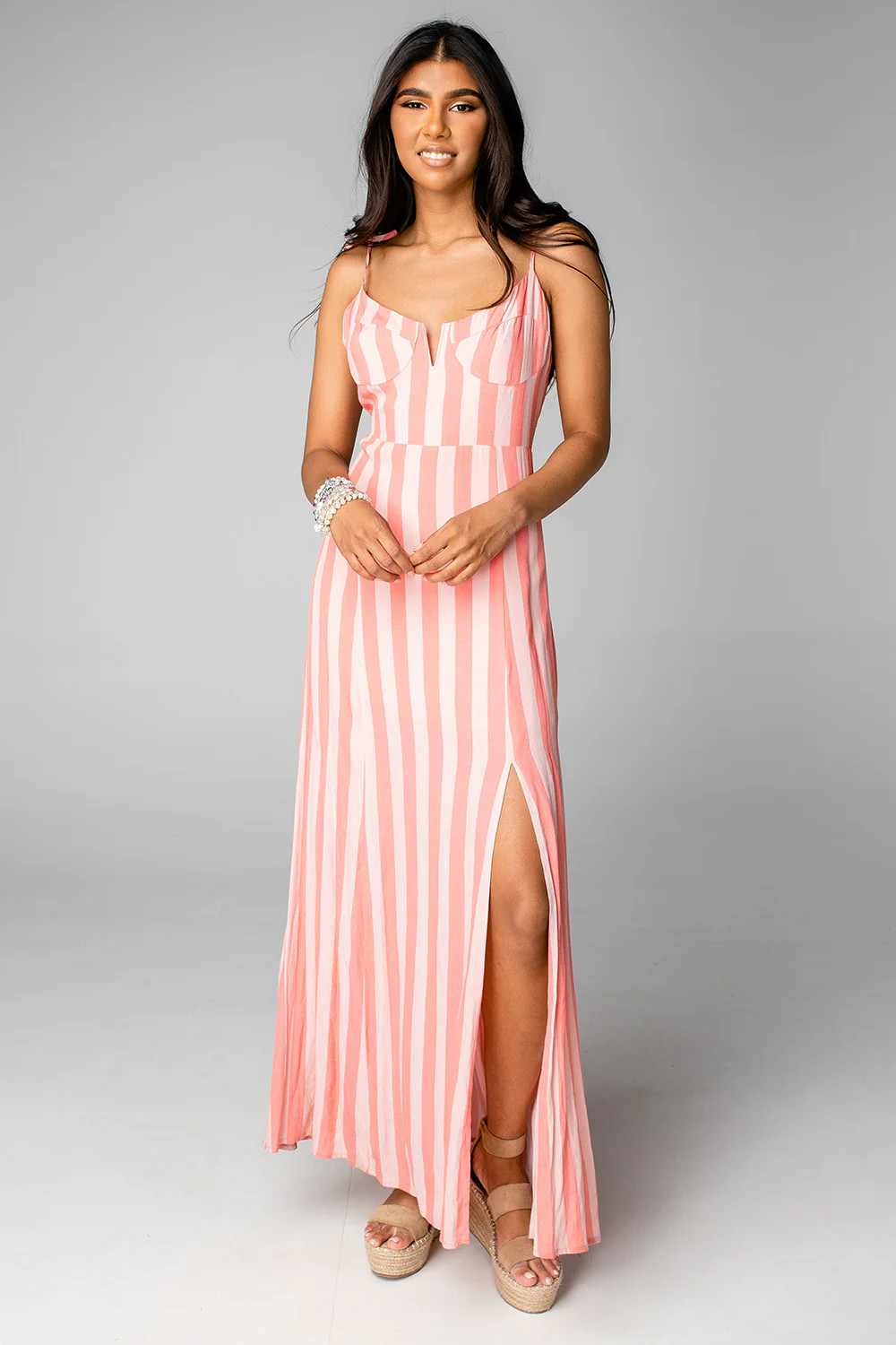 Essex Empire Waist Maxi Dress - Bubblegum | BuddyLove