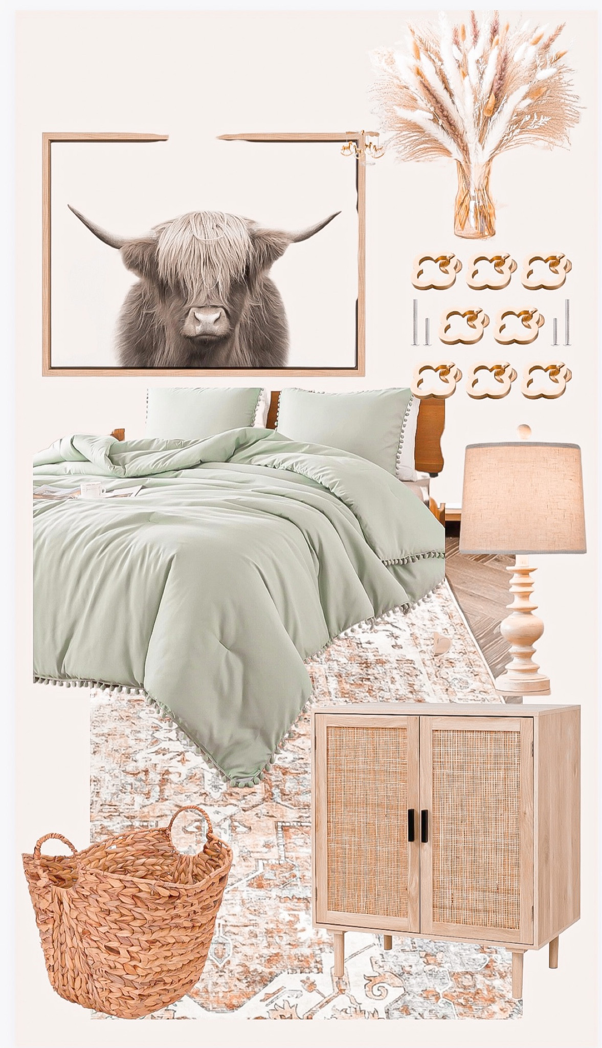 Home mood board 🏡🤎

This would be so cute for a bedroom - but I already have similar items like these throughout my home. I would love my living spaces to reflect this style💛 

I’ve seen many people buy the stands and put two together to make a big tv stand or dresser 

Amazon , Amazon must have, home decor, home styling , amazon home decor, bedspread , bedding , dresser, nightstand , tv stand, lamps, basket, blanket storage, gold knobs, dresser knobs, canvas print, highland cow art canvas , fake flowers , western home decor

#LTKhome #LTKstyletip #LTKfamily