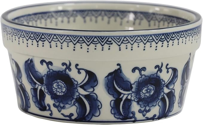 Handpainted Blue & White Vintage Porcelaine Dog Bowls, Anti-Slip Heavy Ceramic Dog Pets Feeding F... | Amazon (US)