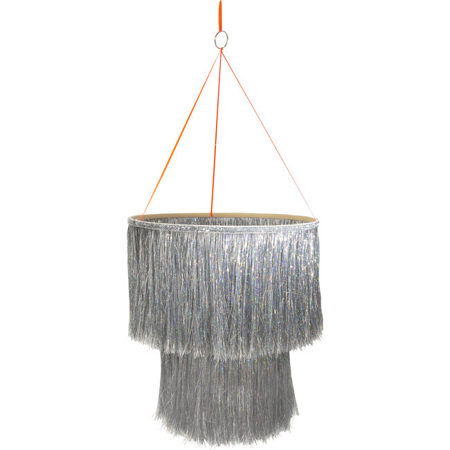 Tinsel Chandelier, Silver | Maisonette