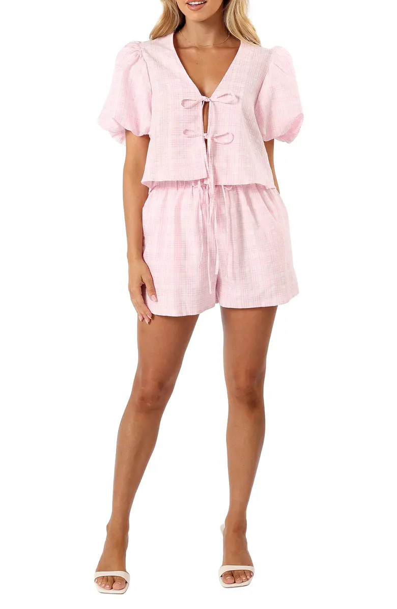 Petal & Pup Hanna Tie Front Top & Shorts Set | Nordstrom | Nordstrom