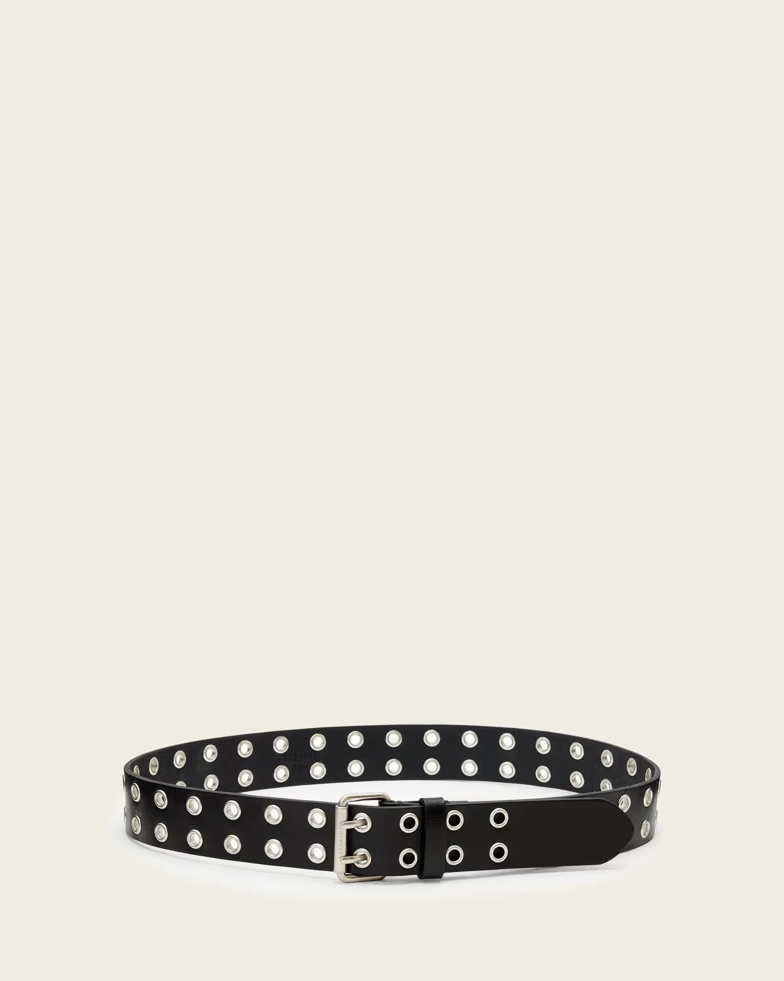 AllSaints Leather Iryna Leather Double Belt, Size: S/M | AllSaints UK
