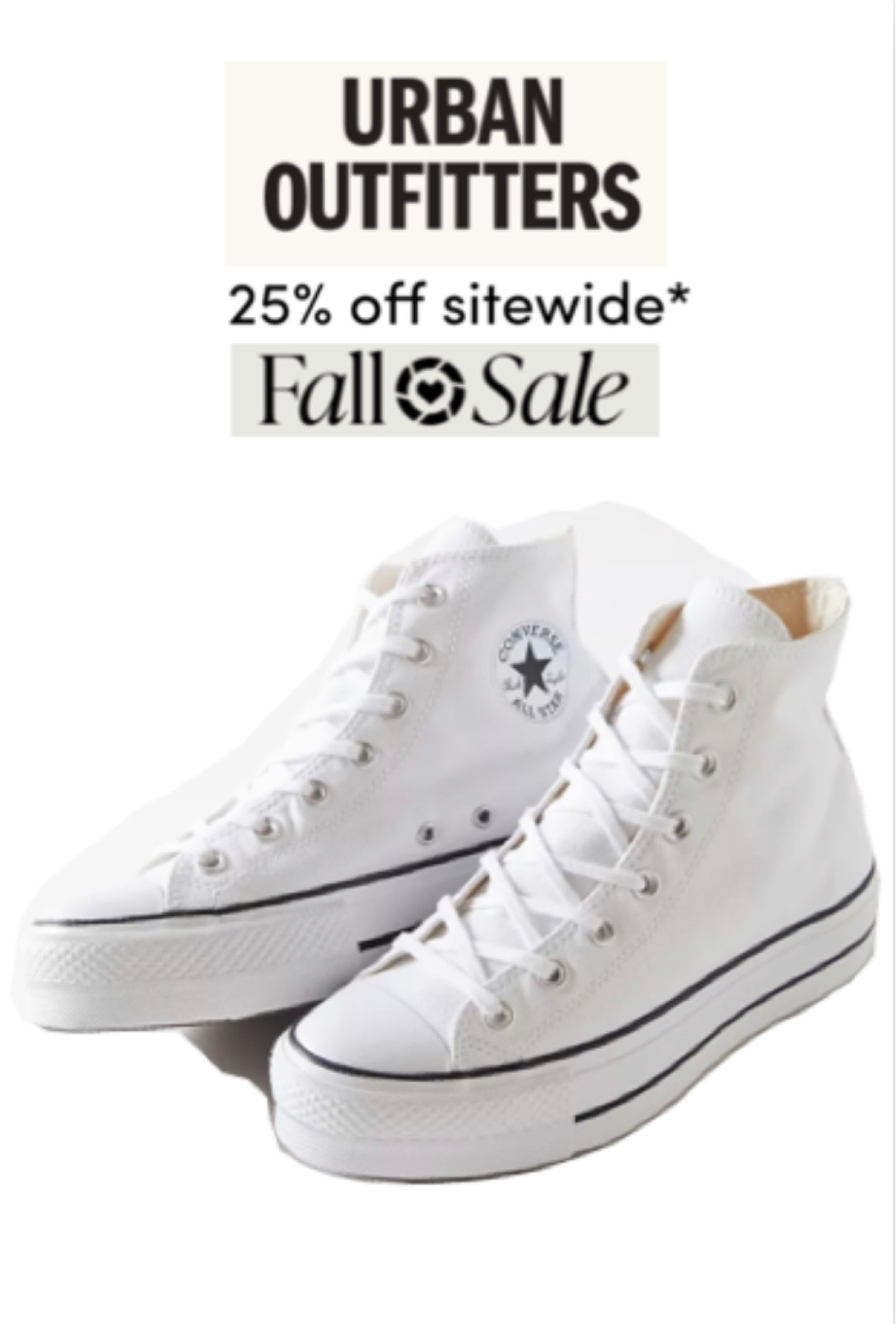 LTK Sale
Urban Outfitters sale
Converse #LTKunder100

#LTKSale #LTKshoecrush