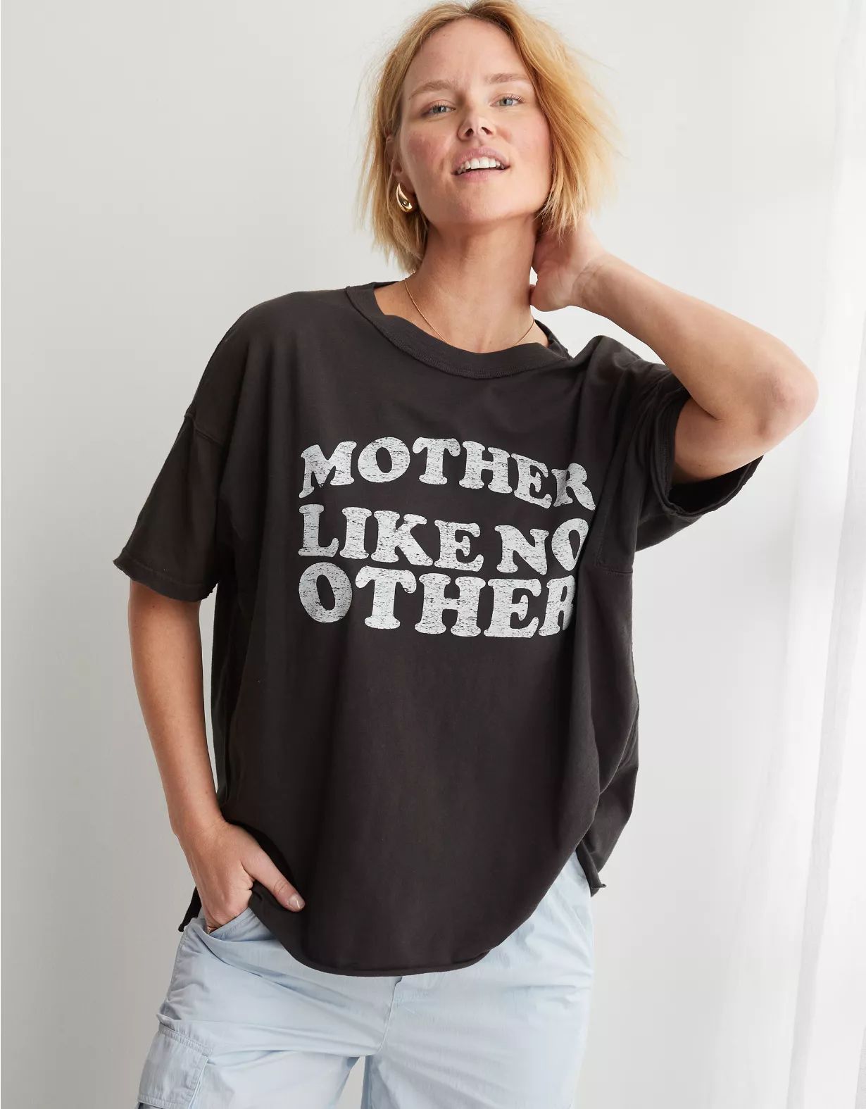 Aerie Mama Graphic Oversized Boyfriend T-Shirt | American Eagle Outfitters (US & CA)
