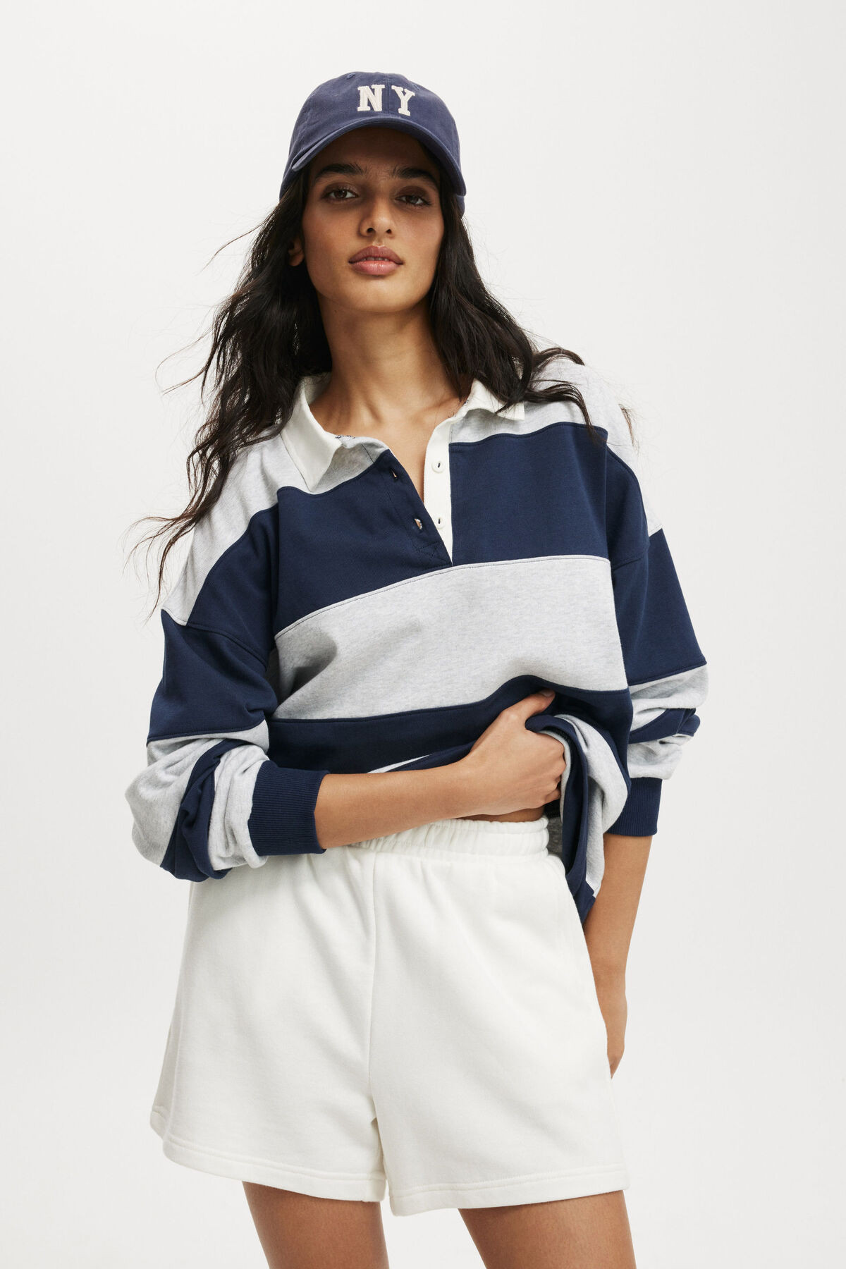 Oversized Long Sleeve Polo | Cotton On (US)