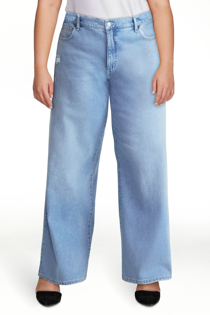 Scoop Women’s and Women’s Plus Baggy Wide Leg Jeans, Sizes 0-26 | Walmart (US)