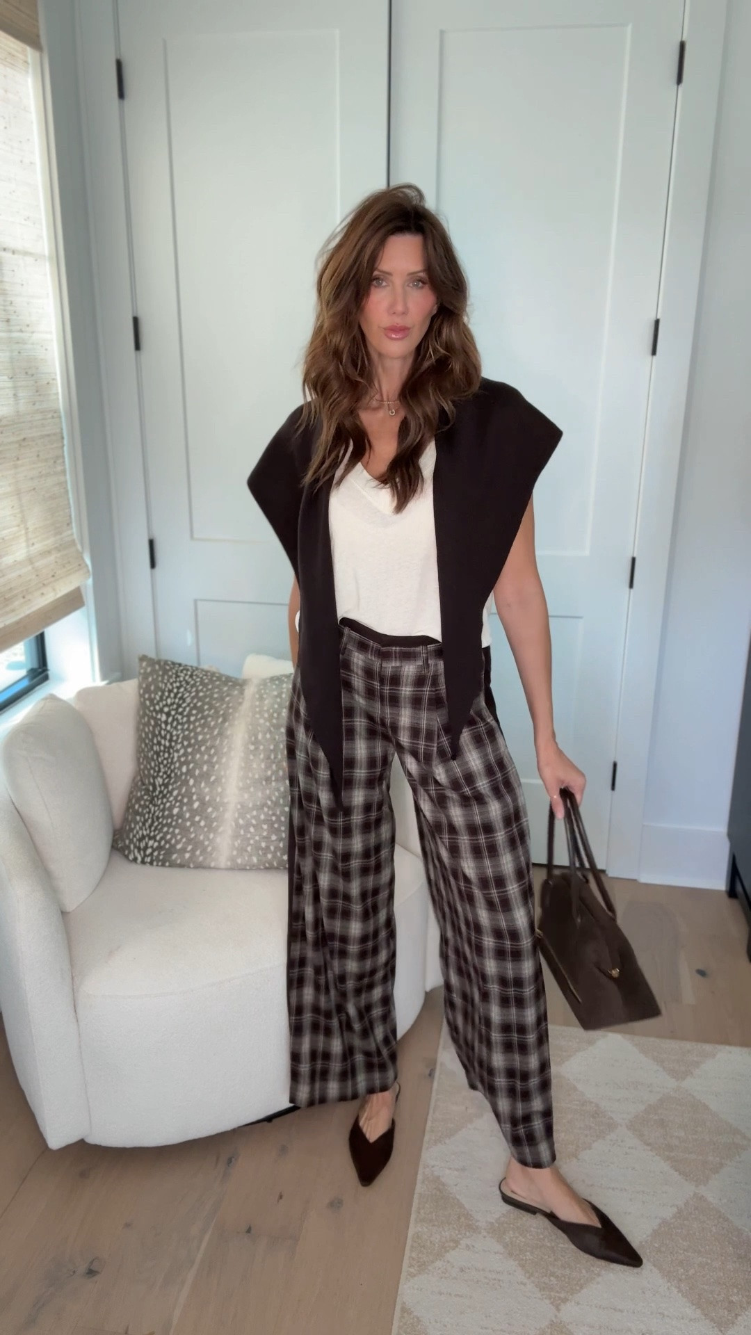 this fall ootd with @Fabrique is so chic // wool plaid trousers // elevated jacket