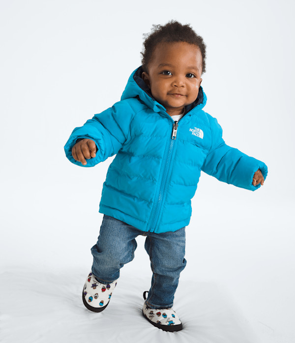 The North Face Baby Reversible Perrito Hooded Water-Repellent Jacket (Size: 3-6M): Meridian Blue | The North Face (US)