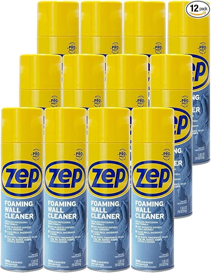 Zep Foaming Wall Cleaner - 18 oz (Case of 12) - ZUFWC18 - Removes Stains Without Damaging Finishe... | Amazon (US)