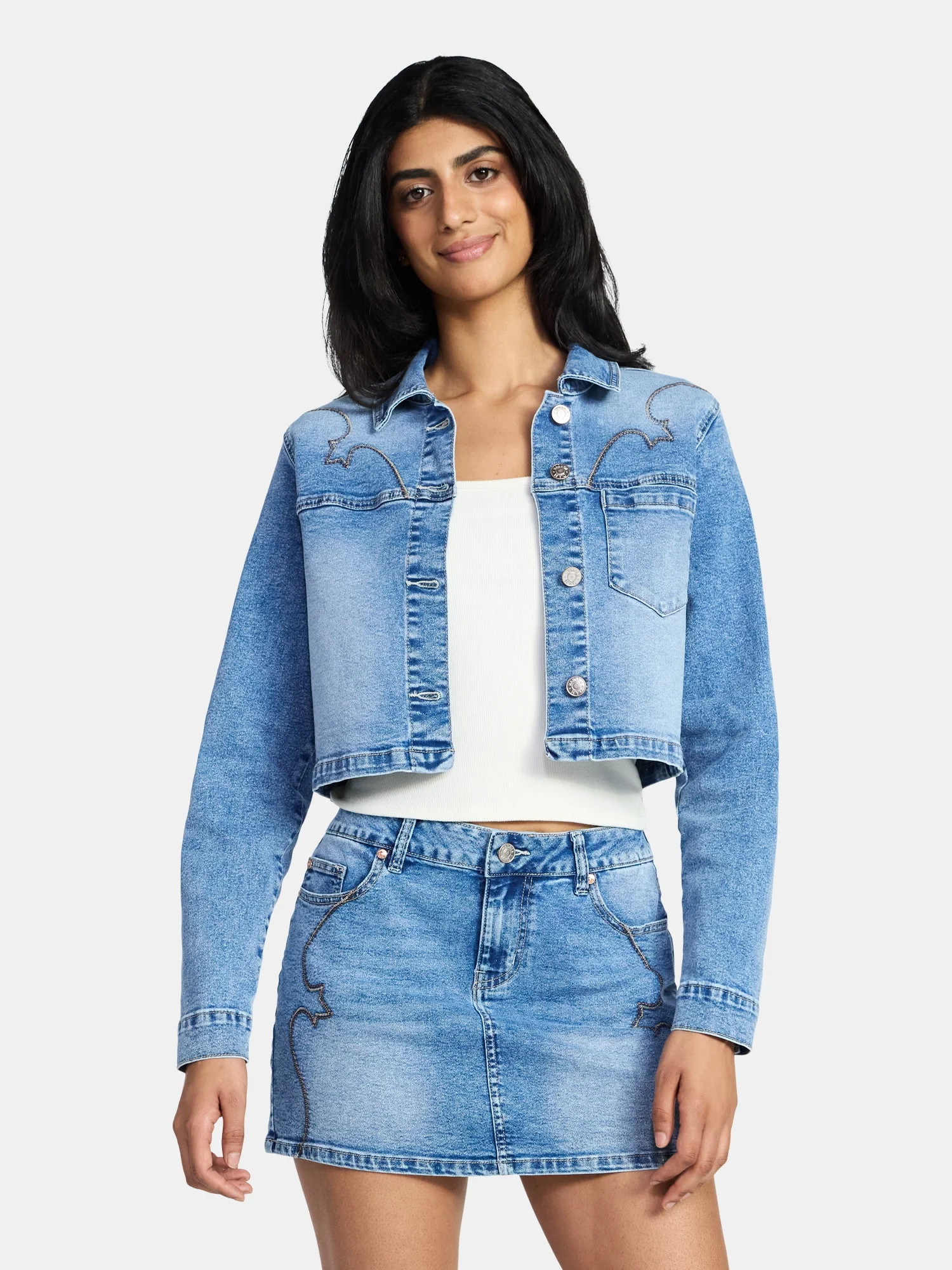 Madden NYC Women's Western Jean Jacket | Walmart (US)