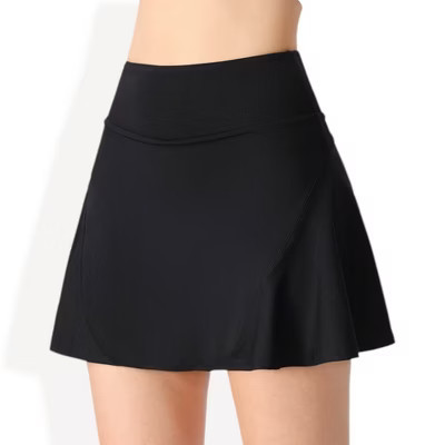Anna-Kaci Active Women's High Waist A-Line Athletic Skort with Built-In Shorts- Small, Black | Target