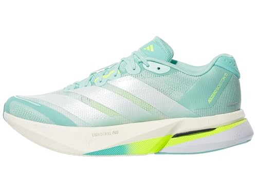 adidas, Womens, Adizero Boston 13 Running Shoes, Semi Flash Aqua/Zero Metallic/Lucid Lemon, 5, B - Medium | Amazon (US)