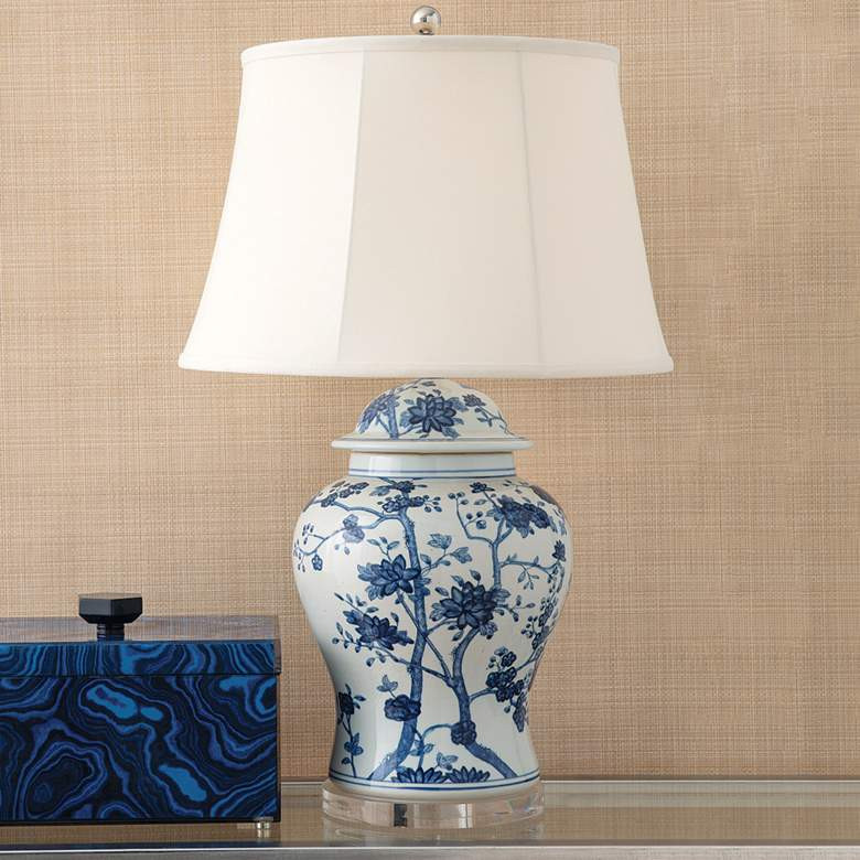 Port 68 Georgia 31" High Blue White Porcelain Temple Jar Table Lamp - #99K20 | Lamps Plus | Lamps Plus