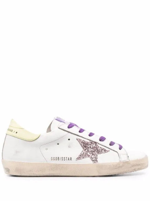 Superstar glitter-embellished sneakers | Farfetch (US)