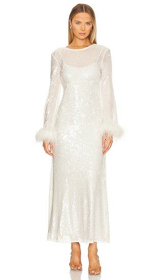 x REVOLVE Elora Maxi Dress in Pearl White | Revolve Clothing (Global)