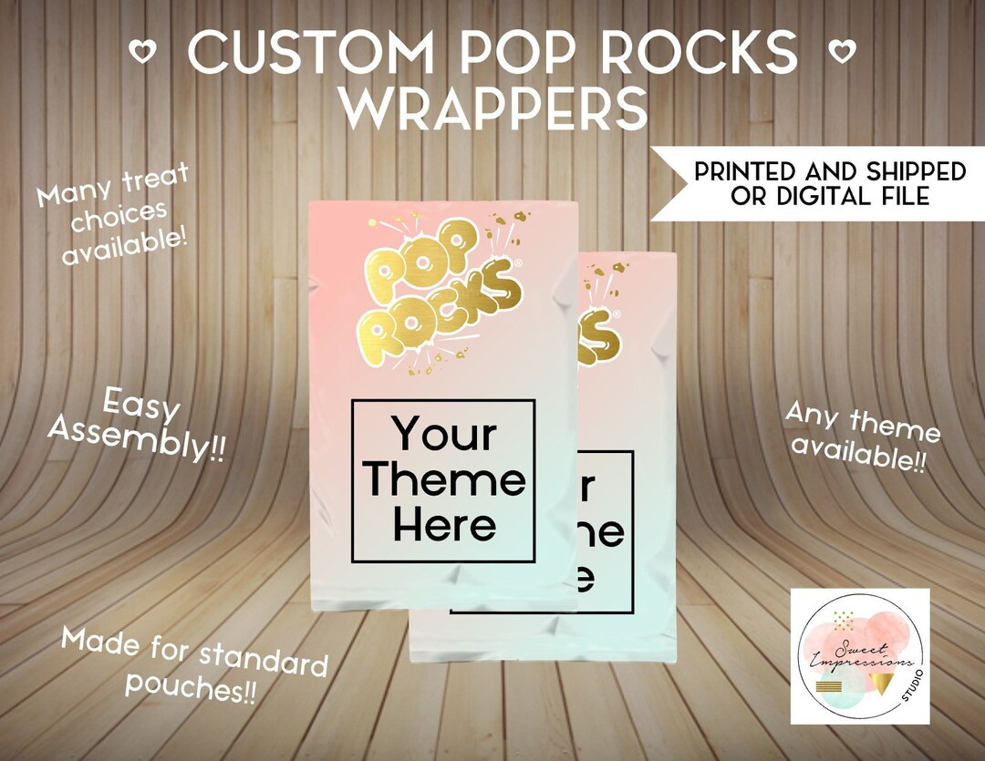 Pop Rocks Candy Wrapper | Custom Prints or Digital File | Birthday, Baby Shower, Wedding Treats |... | Etsy (US)