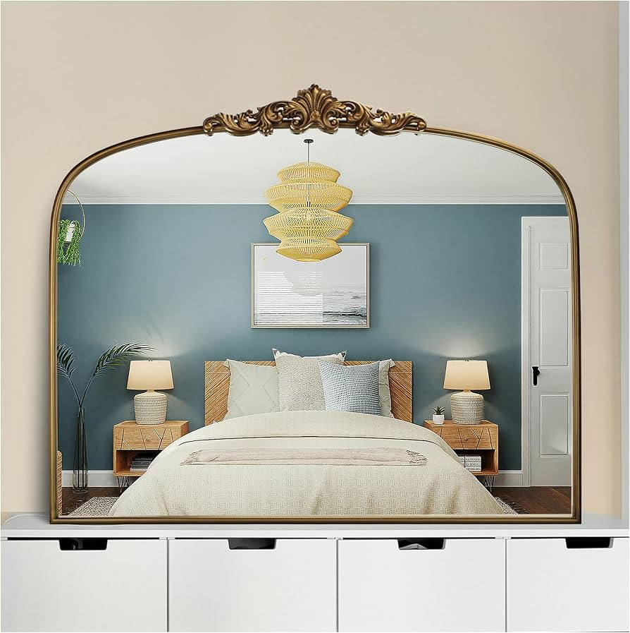 36"X30" Vintage Gold Mirror Baroque Mirror for Wall,Ornate Mirror with Metal Frame,Decorative Mir... | Amazon (US)