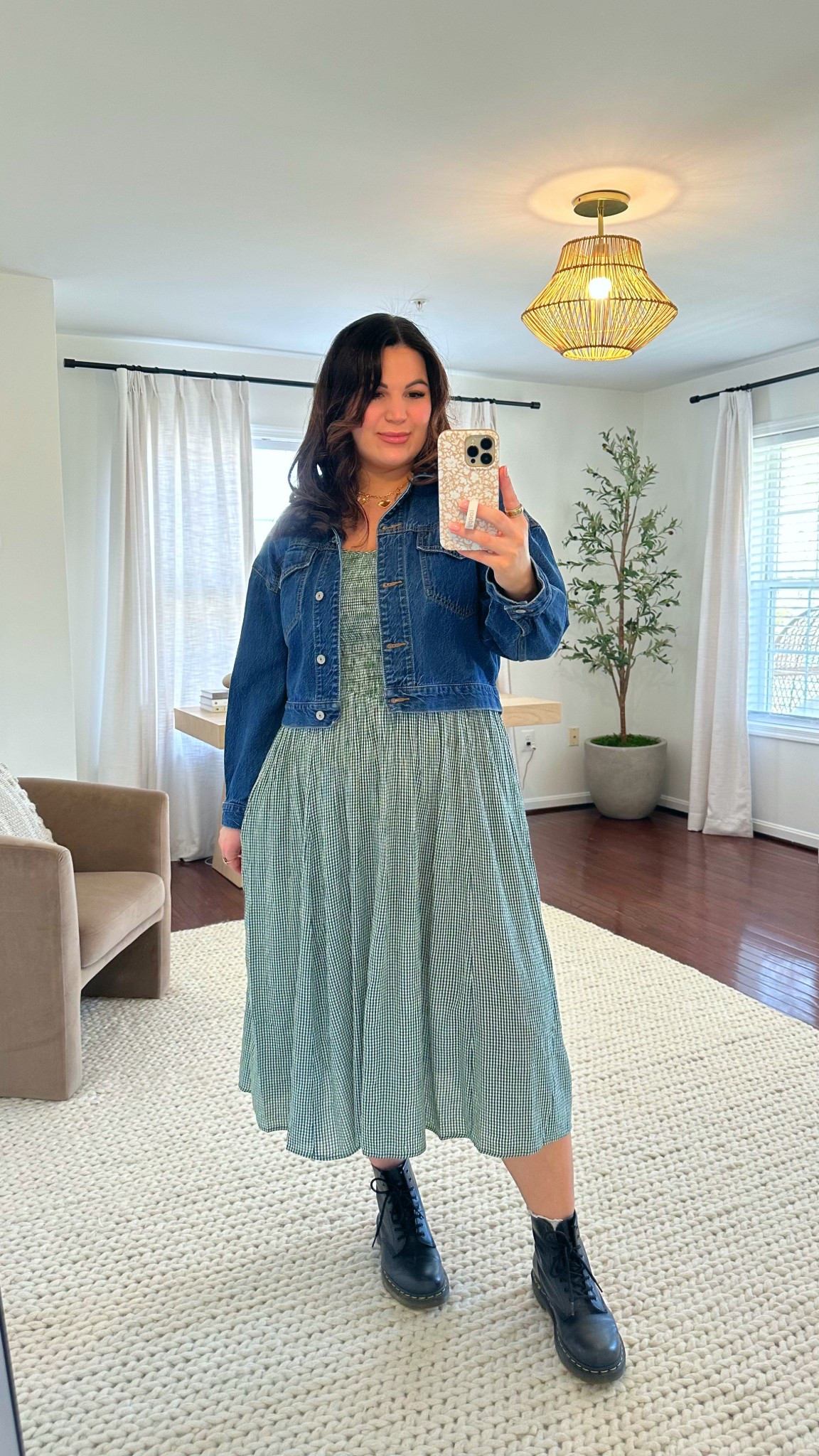 Midsize spring outfit for book club 📚 this month we read first line wins so to match the book cover + st Patrick’s day I went for a green theme! 

Dress - large 
Denim jacket - large *older from Abercrombie, added this years version 
Boots - 9 (run big, size down) 
Anti chafing shorts - M/L (if between sizes, size down) 

Spring outfit, spring style, spring fashion, spring dress, aerie, aerie dress, midsize dress, midsize, midsize style, midsize fashion, tall woman fashion 


#LTKMidsize #LTKSeasonal #LTKSpringSale