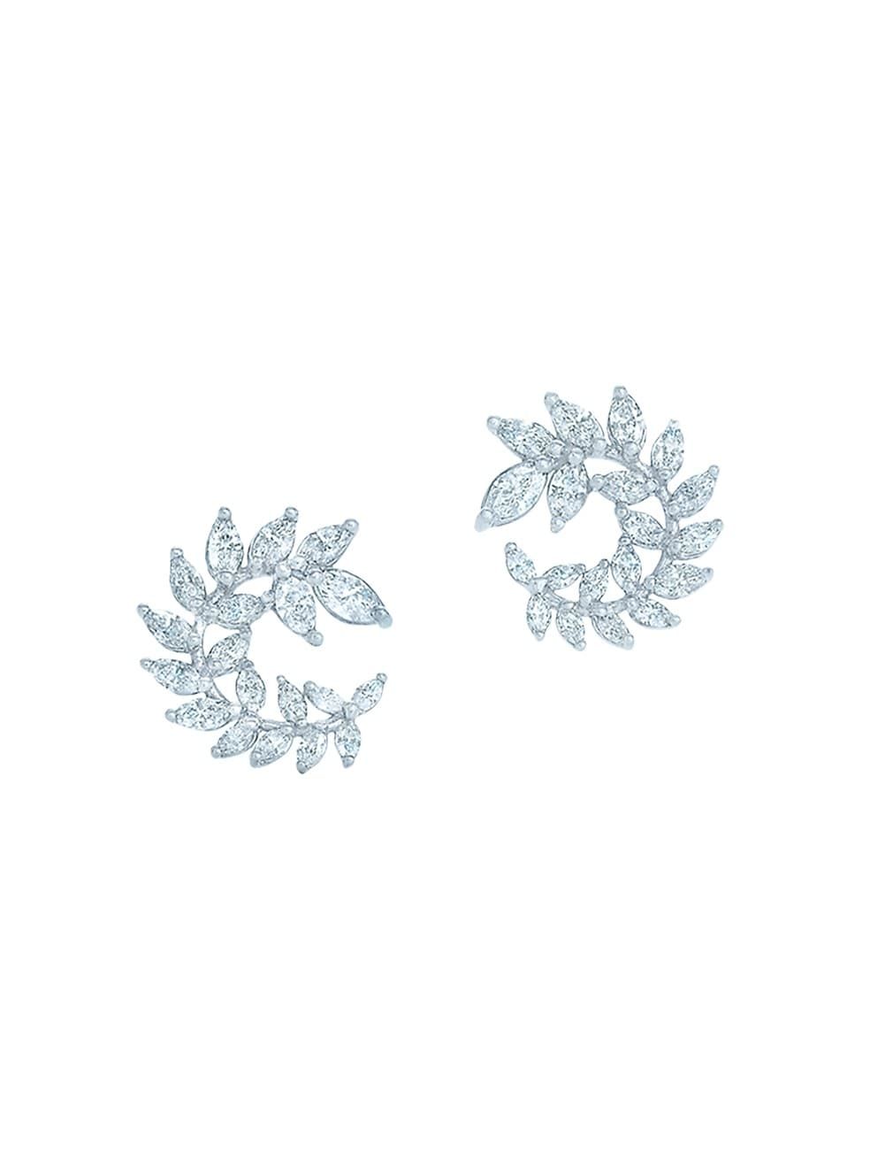 American Beauty 18K White Gold & Marquise Diamond Earrings | Saks Fifth Avenue